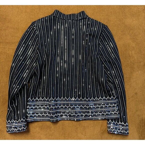 BEAUTIFUL St John evening knit jacket rhinestones embellished suit blazer 6 - Picture 5 of 6